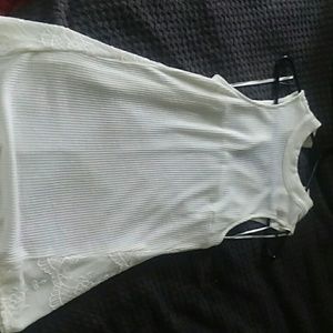 White lace summer blouse